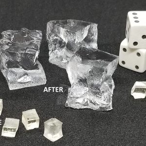 SAP Cubes before and after placed next to die